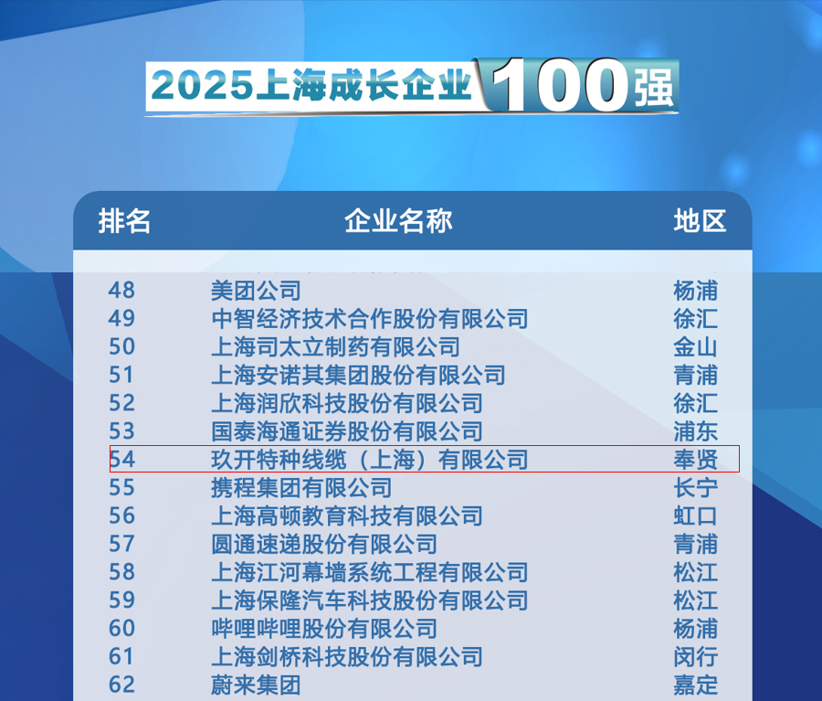 聚焦2025上海百强宣布会：必发特种线缆登榜生长企业100强