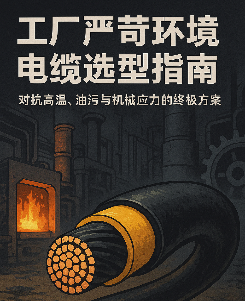 ?工厂严苛情形电缆选型指南：对抗高温、油污与机械应力的最终计划