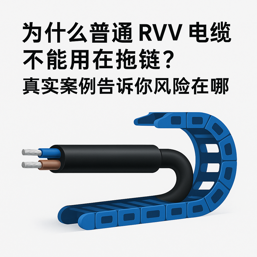 为什么通俗 RVV 电缆不可用在拖链？？？？？？真实案例告诉你危害在哪